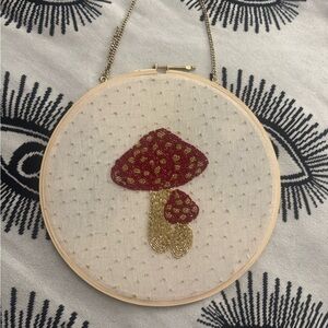Mushroom Embroidery Wall Decor